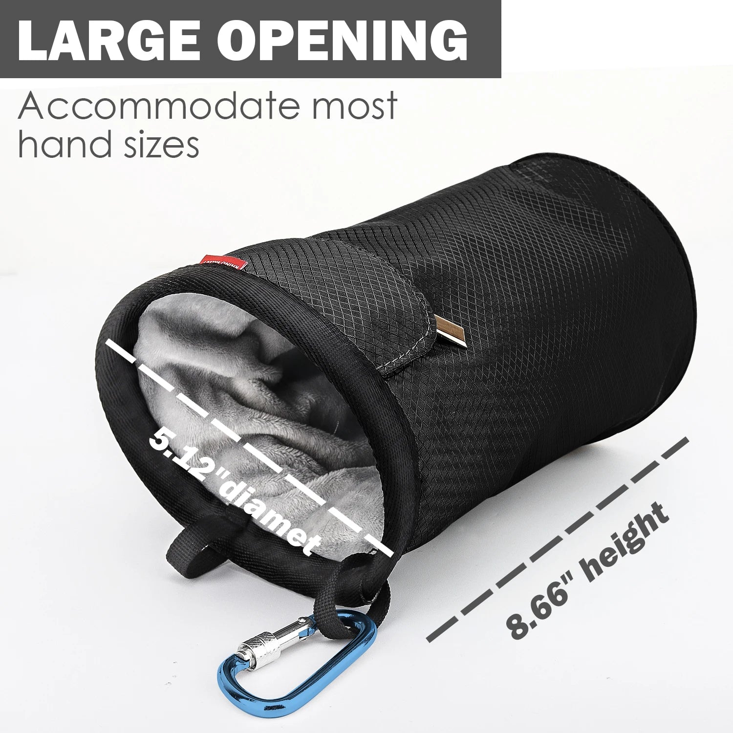 Magnesia Sack Rock Climbing Chalk Bag Waterproof Pocket for Weight Lifting Outdoor Bouldering Magnesia Pouch Climbing Equipment