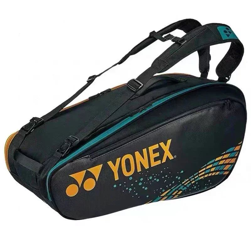 YONEX-Large Capacity PU Racquet Bag, Tennis Backpack, Rackets, Badminton Bag for Training Equipment, High Quality, Max 12Pcs