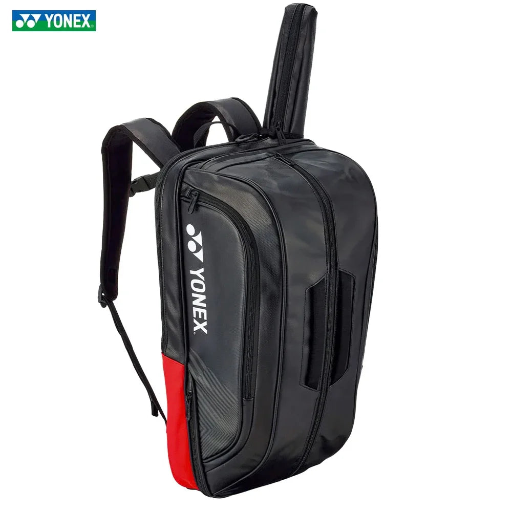 YONEX-Mochila Deportiva De Alta Calidad Para Raqueta De Bádminton, Bolso De Hombro De Cuero Para Tenis, 4-6 Piezas, Ajuste Multi