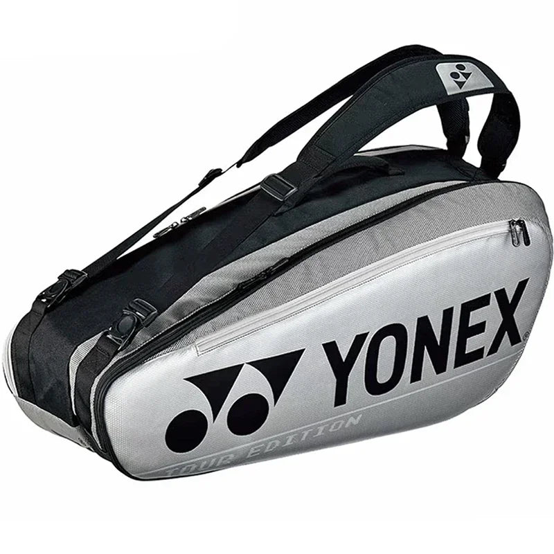 YONEX-Large Capacity PU Racquet Bag, Tennis Backpack, Rackets, Badminton Bag for Training Equipment, High Quality, Max 12Pcs