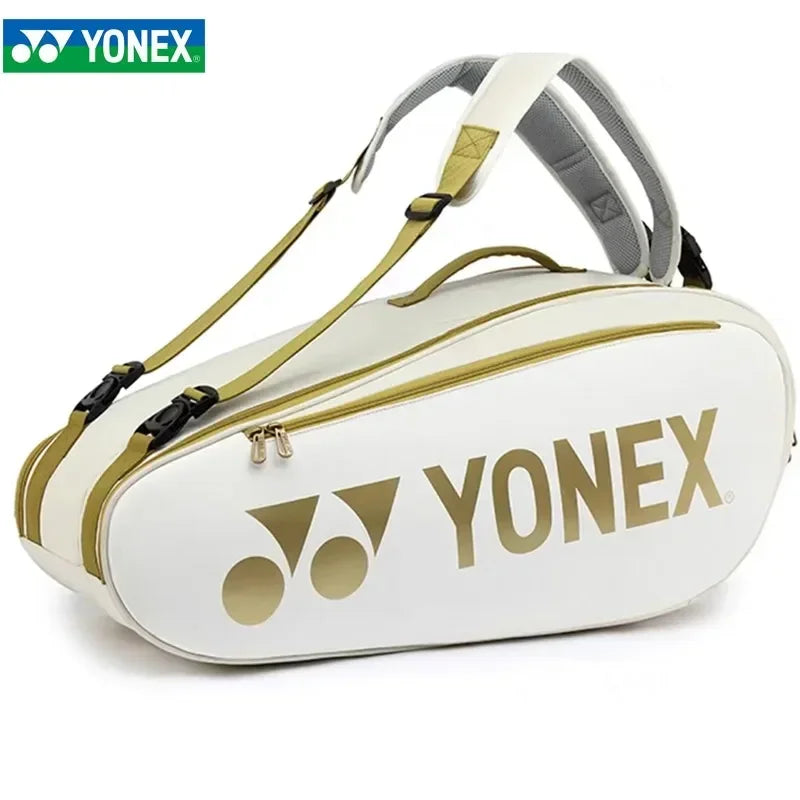 YONEX-Large Capacity PU Racquet Bag, Tennis Backpack, Rackets, Badminton Bag for Training Equipment, High Quality, Max 12Pcs