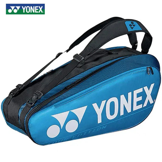 YONEX-Large Capacity PU Racquet Bag, Tennis Backpack, Rackets, Badminton Bag for Training Equipment, High Quality, Max 12Pcs